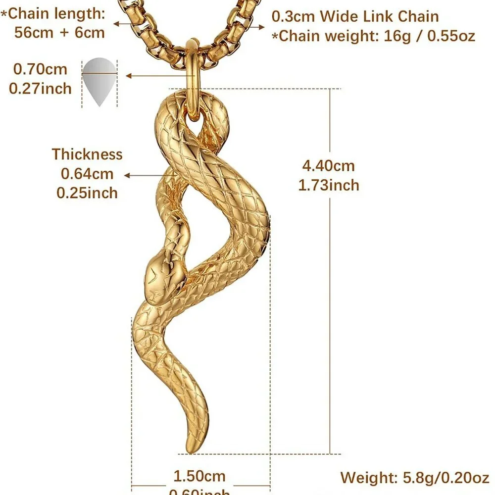 Pagan Wiccan Snake Chain